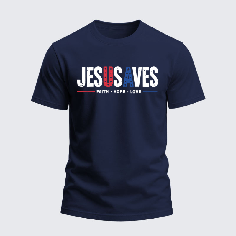 Heavyweight Cotton Tee -Jesus Saves