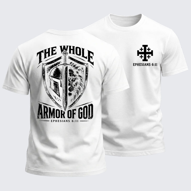 Heavyweight Cotton Tee -The Whole Armor of God – Ephesians 6:11