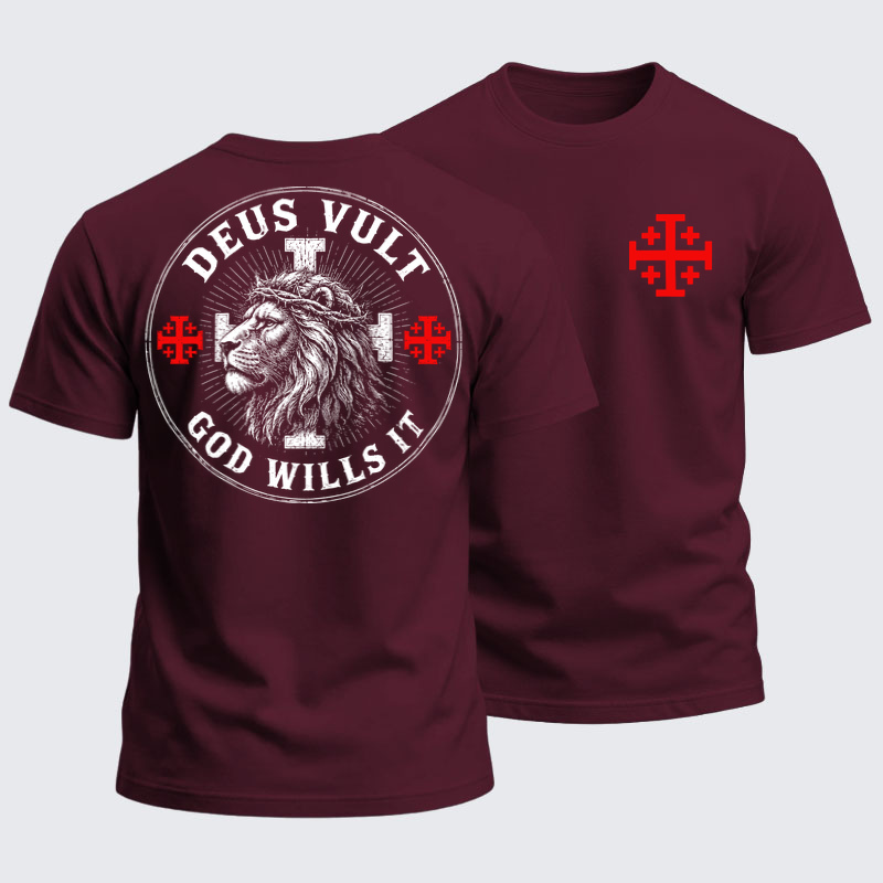 Heavyweight Cotton Tee -Deus Vult