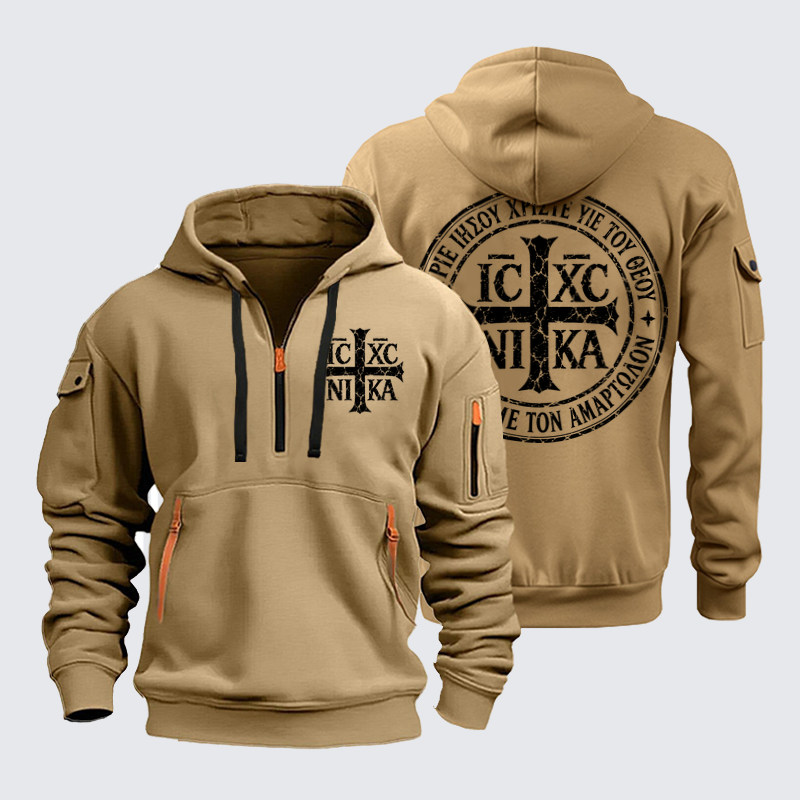 Zipper Hoodies-IC XC NIKA – Jesus Christ Conquers