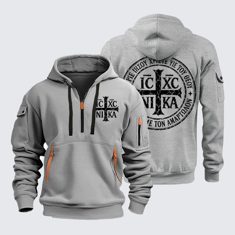 Zipper Hoodies-IC XC NIKA – Jesus Christ Conquers