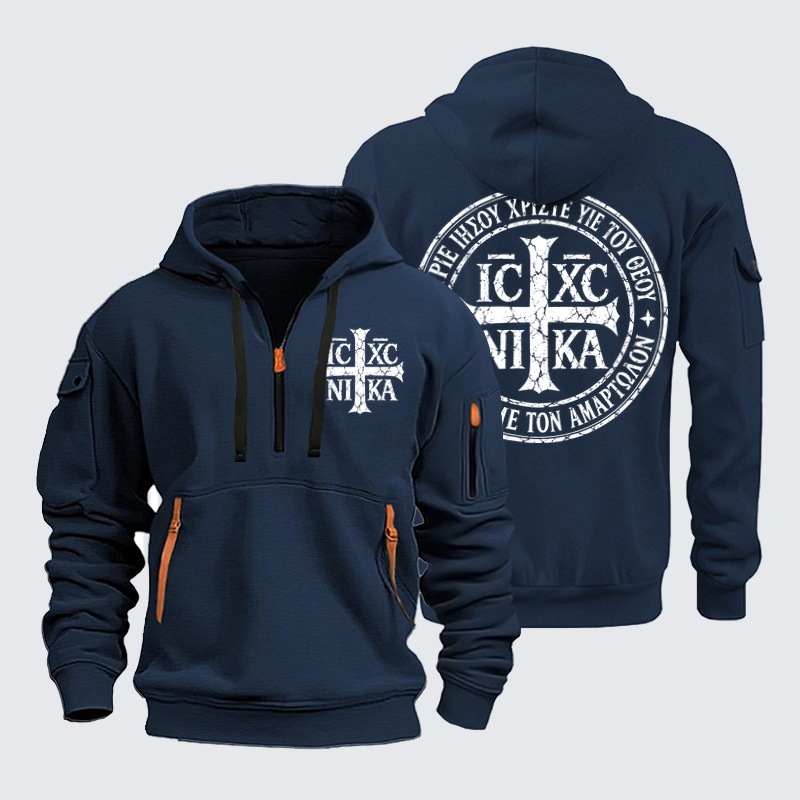 Zipper Hoodies-IC XC NIKA – Jesus Christ Conquers