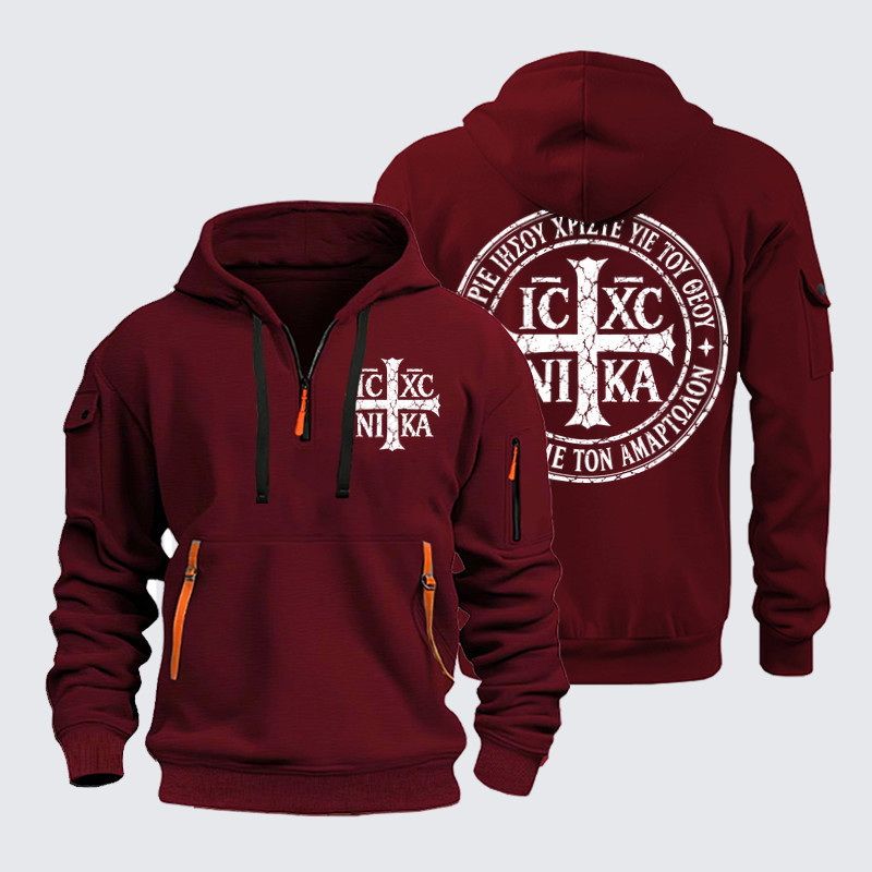 Zipper Hoodies-IC XC NIKA – Jesus Christ Conquers