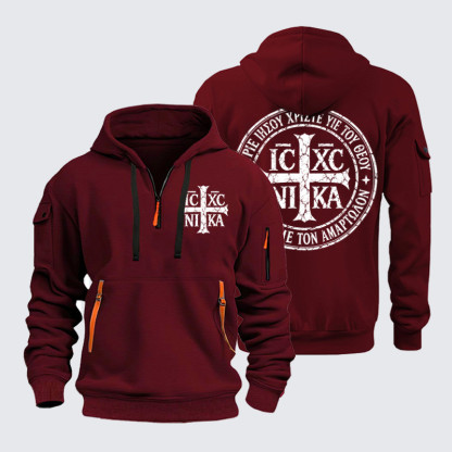 Zipper Hoodies-IC XC NIKA – Jesus Christ Conquers