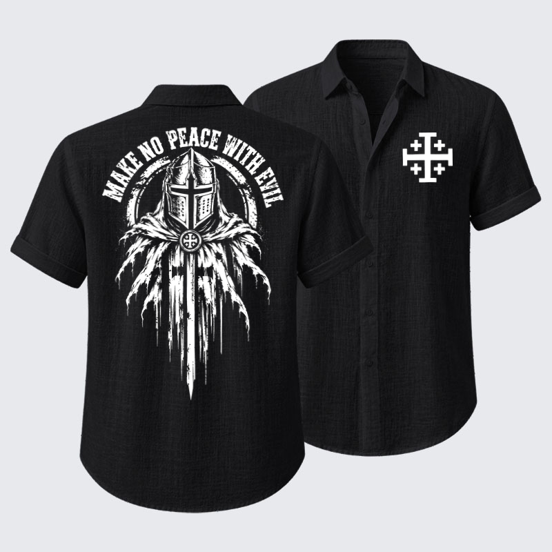 Short Sleeve Casual Shirt - Make No Peace With Evil –  Christian Knight