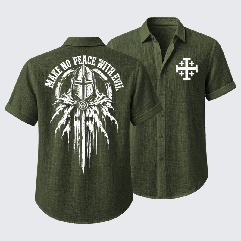 Short Sleeve Casual Shirt - Make No Peace With Evil –  Christian Knight