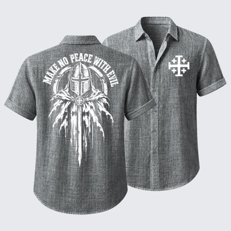 Short Sleeve Casual Shirt - Make No Peace With Evil –  Christian Knight