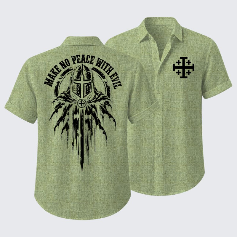 Short Sleeve Casual Shirt - Make No Peace With Evil –  Christian Knight