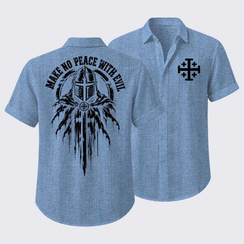 Short Sleeve Casual Shirt - Make No Peace With Evil –  Christian Knight