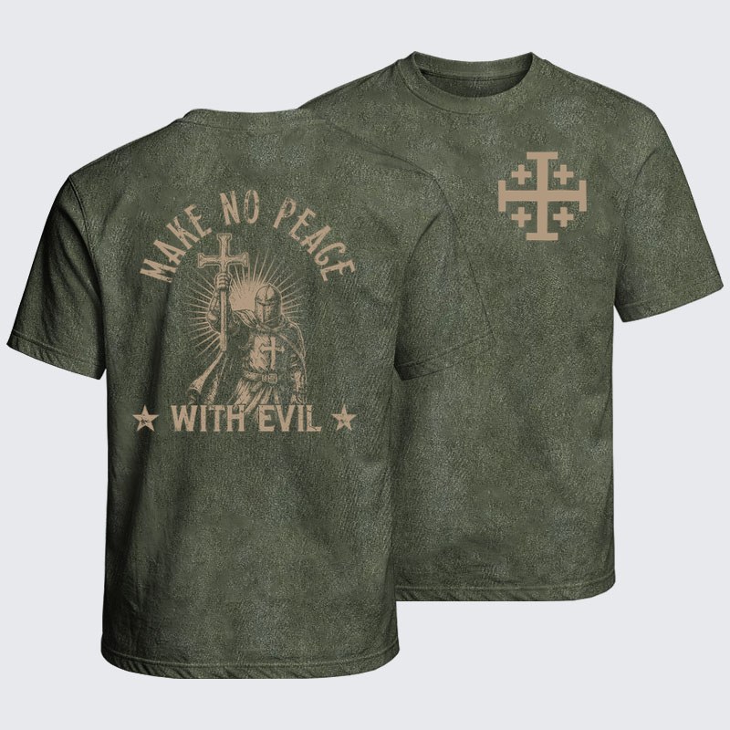 Washed T-Shirt - Make No Peace With Evil