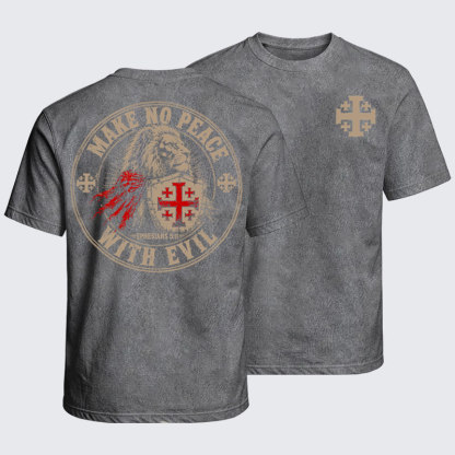 Washed T-Shirts - Make No Peace With Evil
