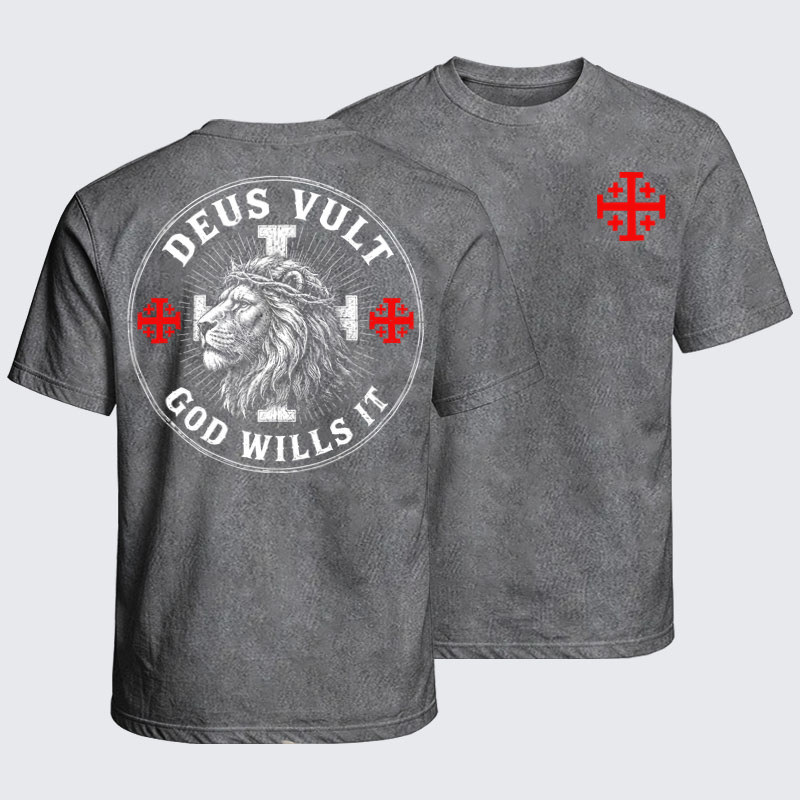 Washed T-Shirts - Deus Vult