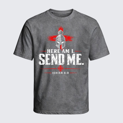 Washed T-Shirts - Here I Am Send Me
