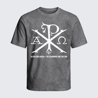 Washed T-Shirts - Alpha And Omega