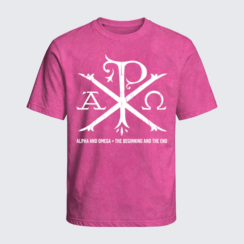 Washed T-Shirts - Alpha And Omega