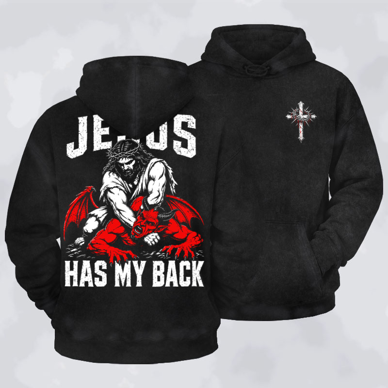 Washed Hoodies  - Jesus Has My Back
