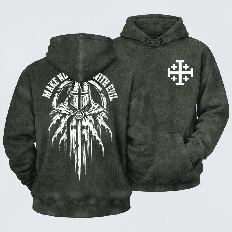 Washed Hoodies  - Make No Peace With Evil – Christian Knight