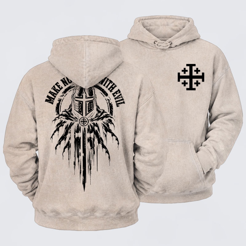 Washed Hoodies  - Make No Peace With Evil – Christian Knight