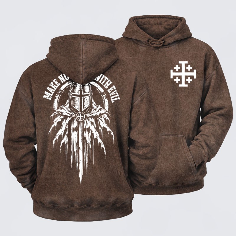 Washed Hoodies  - Make No Peace With Evil – Christian Knight