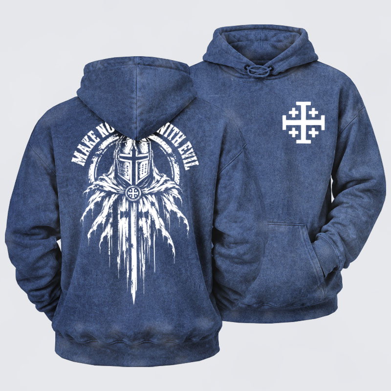 Washed Hoodies  - Make No Peace With Evil – Christian Knight