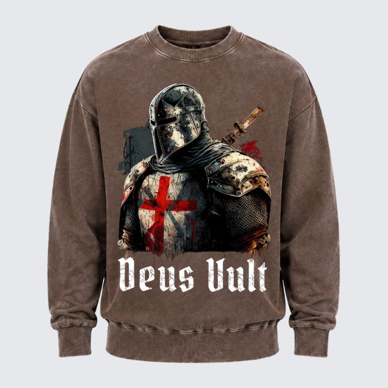 Washed Sweatshirt - Deus Vult