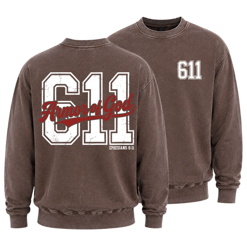 Washed Sweatshirt - Armor of God – Ephesians 6:11