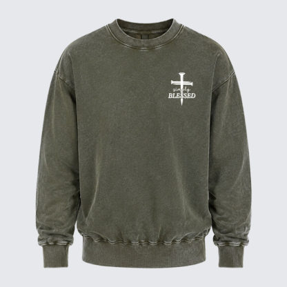 Washed Sweatshirt - Simply Blessed   