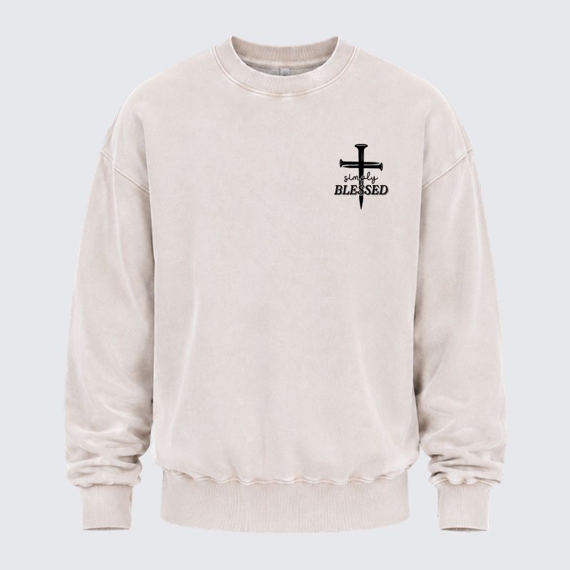 Washed Sweatshirt - Simply Blessed   