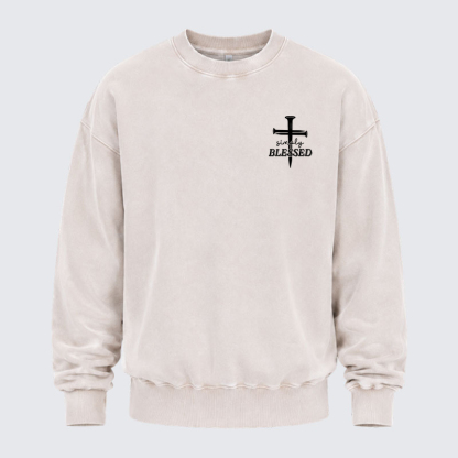 Washed Sweatshirt - Simply Blessed   