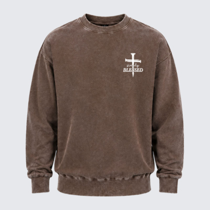 Washed Sweatshirt - Simply Blessed   