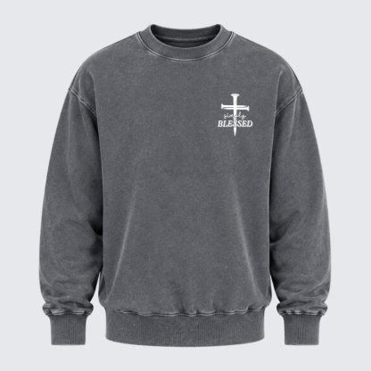 Washed Sweatshirt - Simply Blessed   