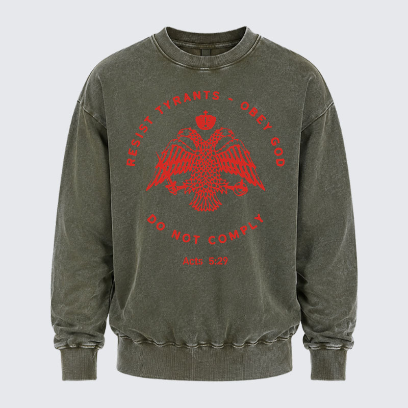Washed Sweatshirt - Deus Vult: God Wills It-soulsbelief