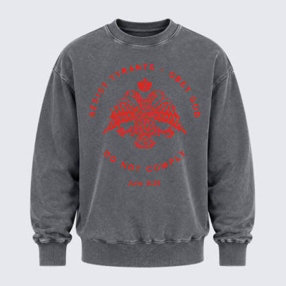 Washed Sweatshirt - Eastern Orthodox Christian Eagle   