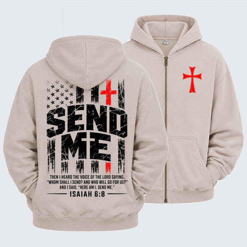 Washed Zip-Up Hoodie – Faith Over Fear 