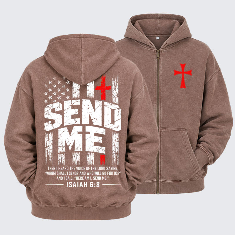 Washed Zip-Up Hoodie – Faith Over Fear 