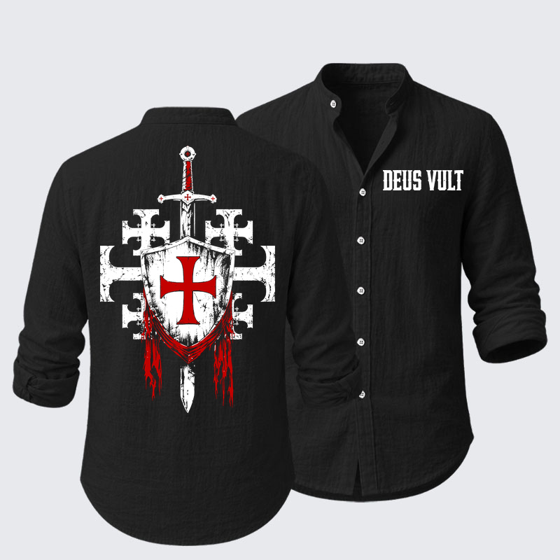 Deus Vult: God Wills It Resort Casual Shirt