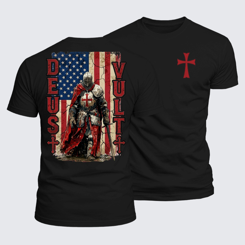 Man Of God Husband Dad Jesus God Christian Cotton T-Shirt