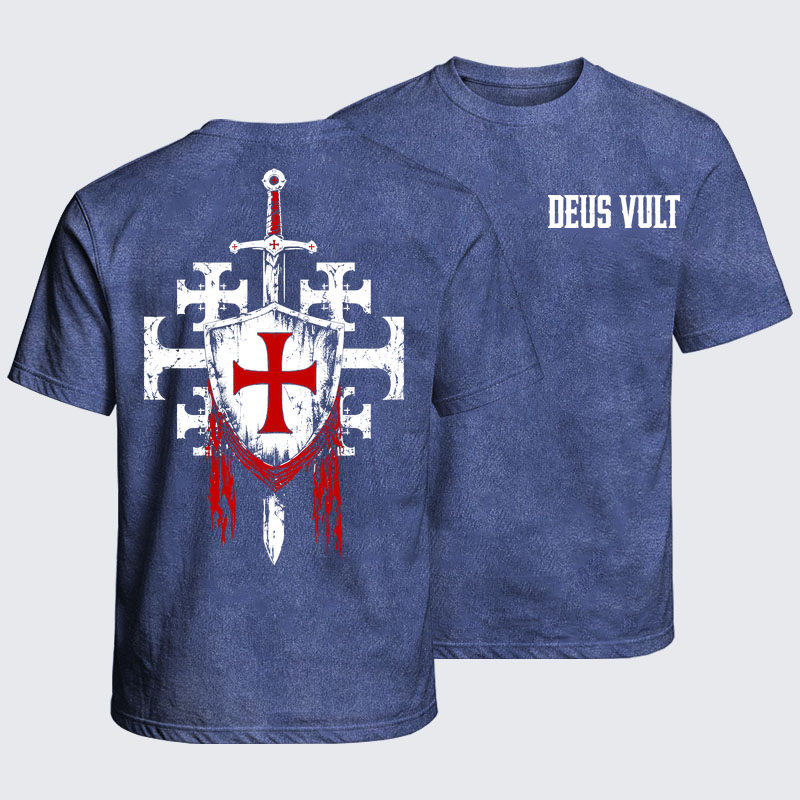 Washed T-Shirt - Deus Vult: God Wills It