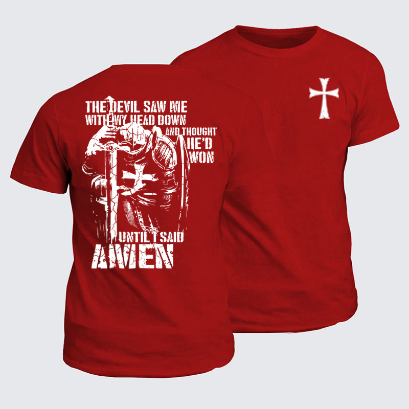Man Of God Husband Dad Jesus God Christian Cotton T-Shirt