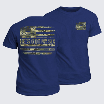 Classic Cotton Tees - He's Got My Six   