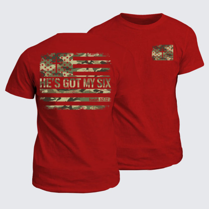 Classic Cotton Tees - He's Got My Six   