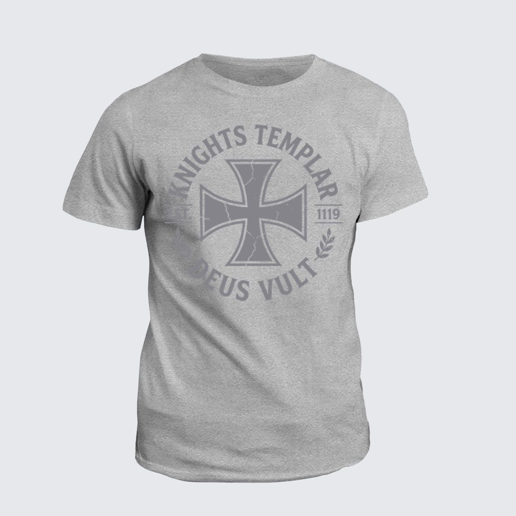 Classic Cotton Tees - Knights Templar Deus Vult