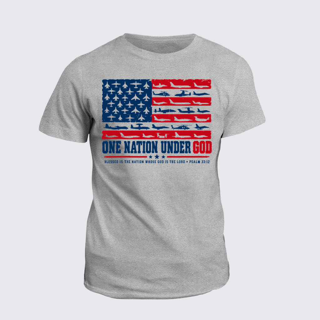 Classic Cotton Tees - One Nation Under God – Psalm 33:12