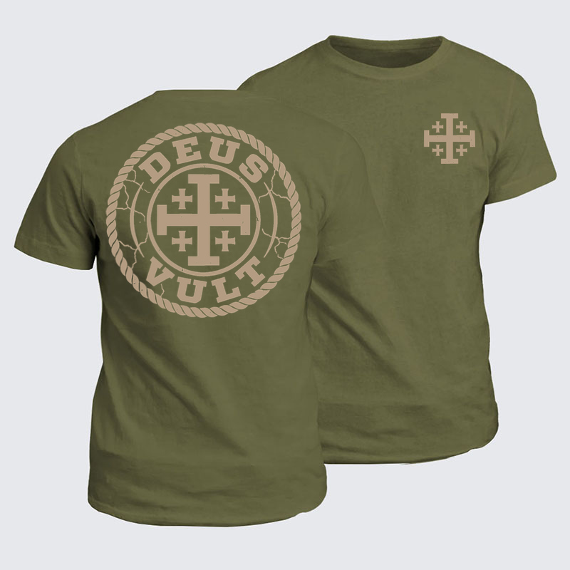 Classic Cotton Tees - Deus Vult   