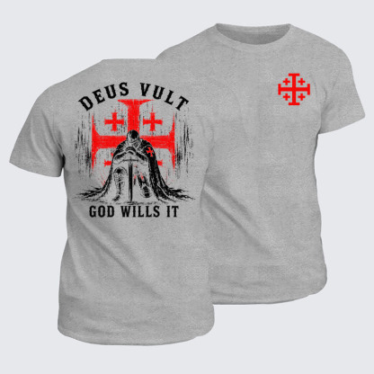 Classic Cotton Tees - Knights Templar Deus Vult