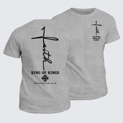 Classic Cotton Tees - King Of Kings Jesus Cross