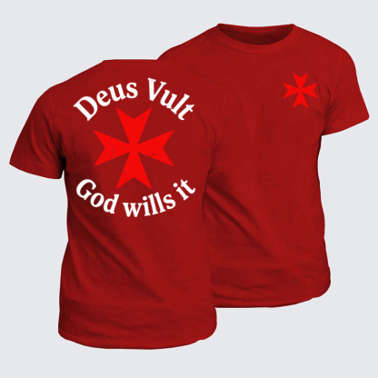 Classic Cotton Tees - Deus Vult: God Wills It