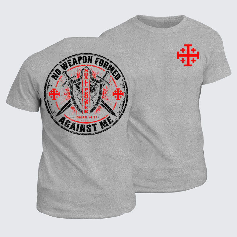 Classic Cotton Tees - No Weapon Formed Against Me Shall Prosper – Isaiah 54:17