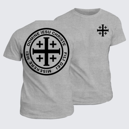 Classic Cotton Tees - Domine Iesu Christe Jerusalem Cross