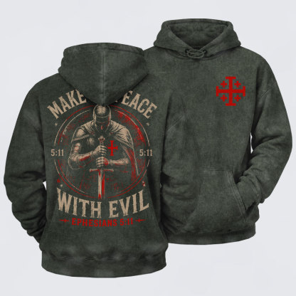 Washed Hoodie -  Call On Me Brother – Knights of Faith